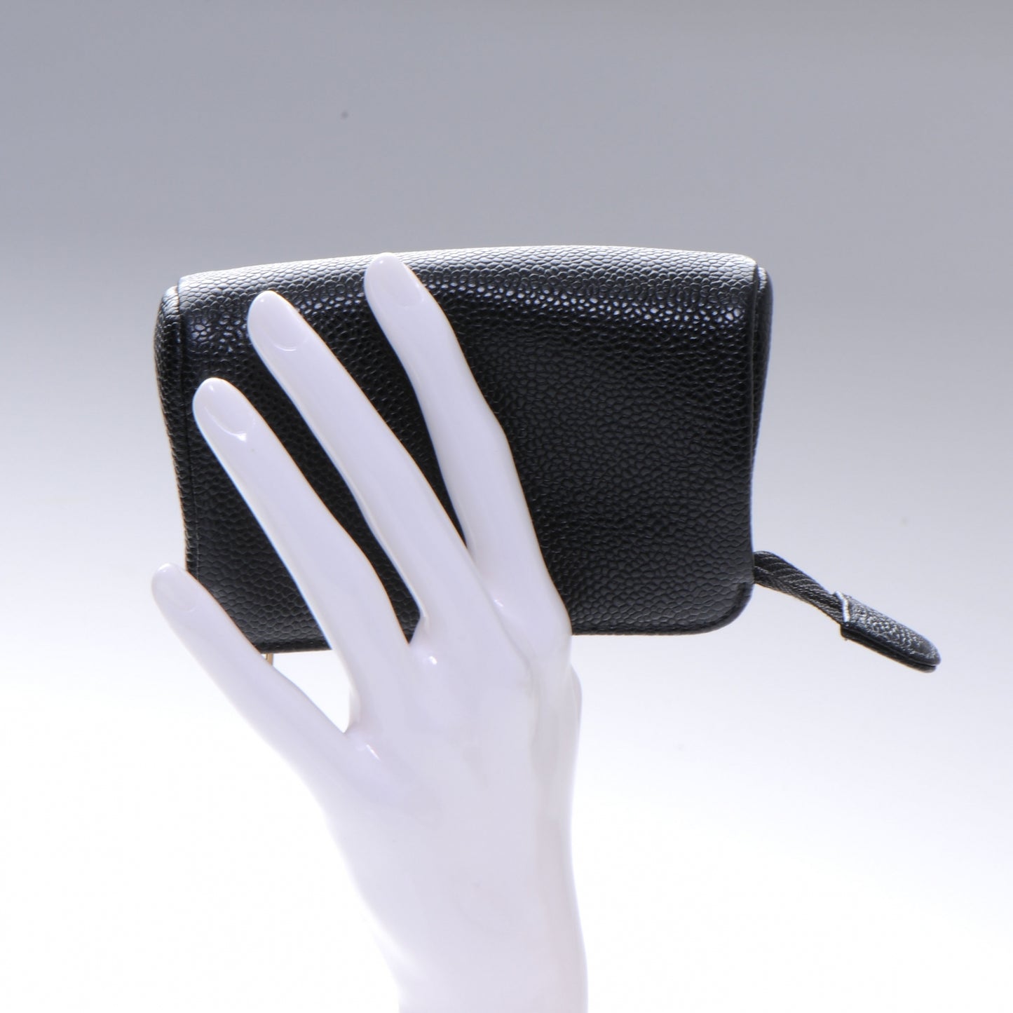 Caviar Leather CC Coin Purse Black