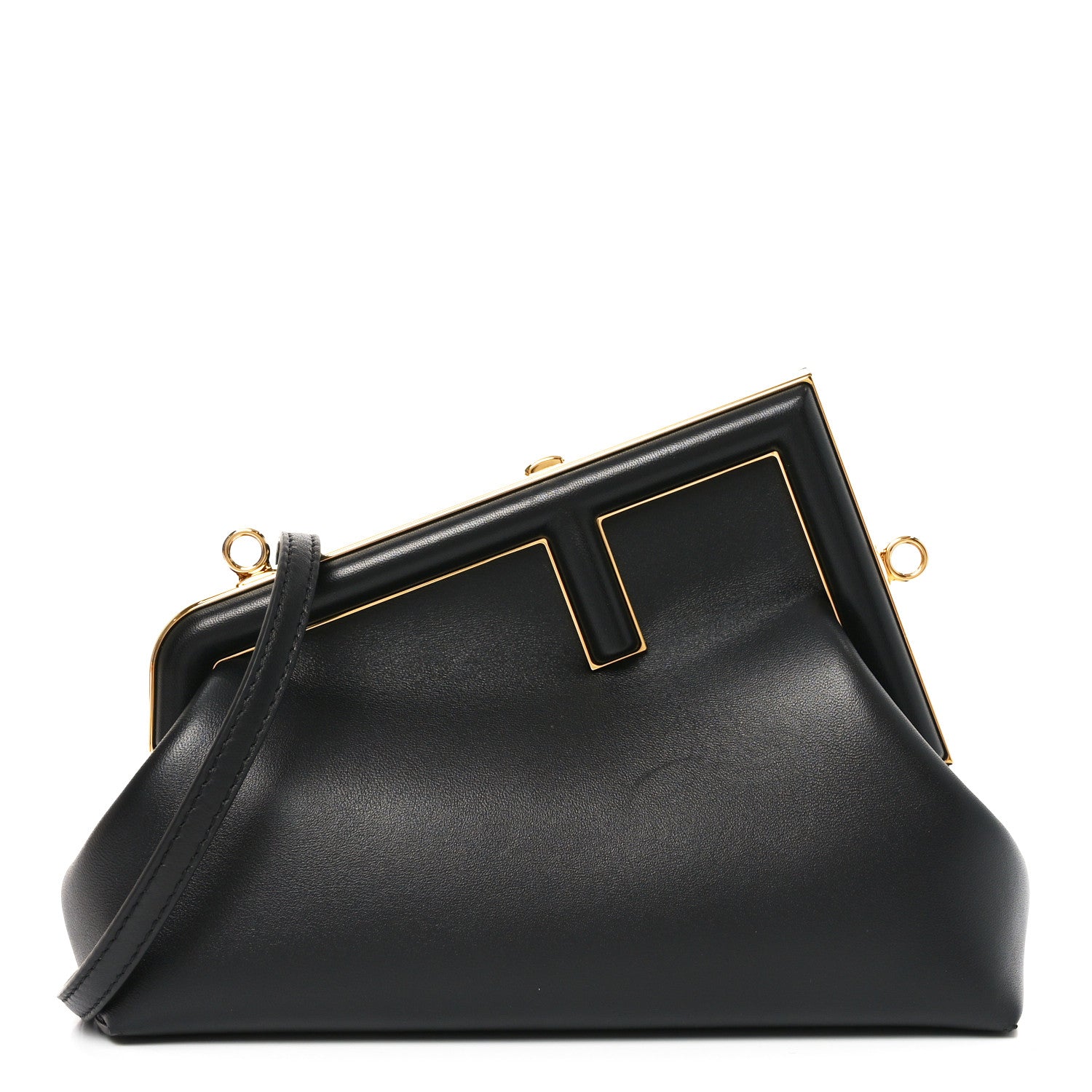 Fendi Shiny Nappa Small Fendi First Black 1 of 9