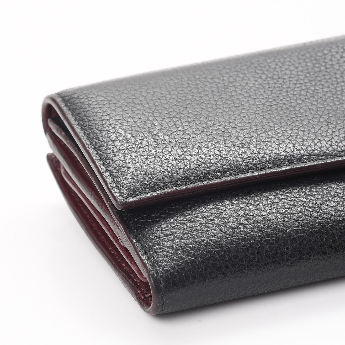 Calfskin Skull Continental Wallet Black