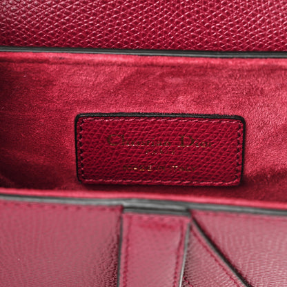 Christian Dior Grained Calfskin Mini Saddle Bag Red 6 of 10