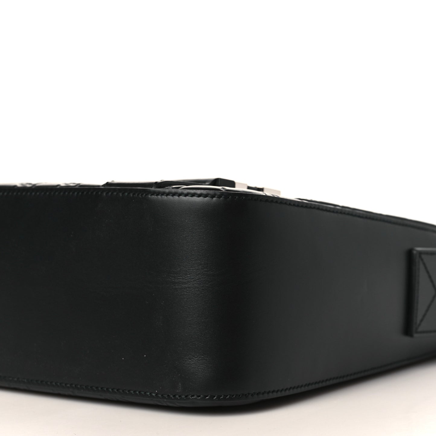 Guccissima Signature Medium Double Buckle Flap Messenger Bag Black