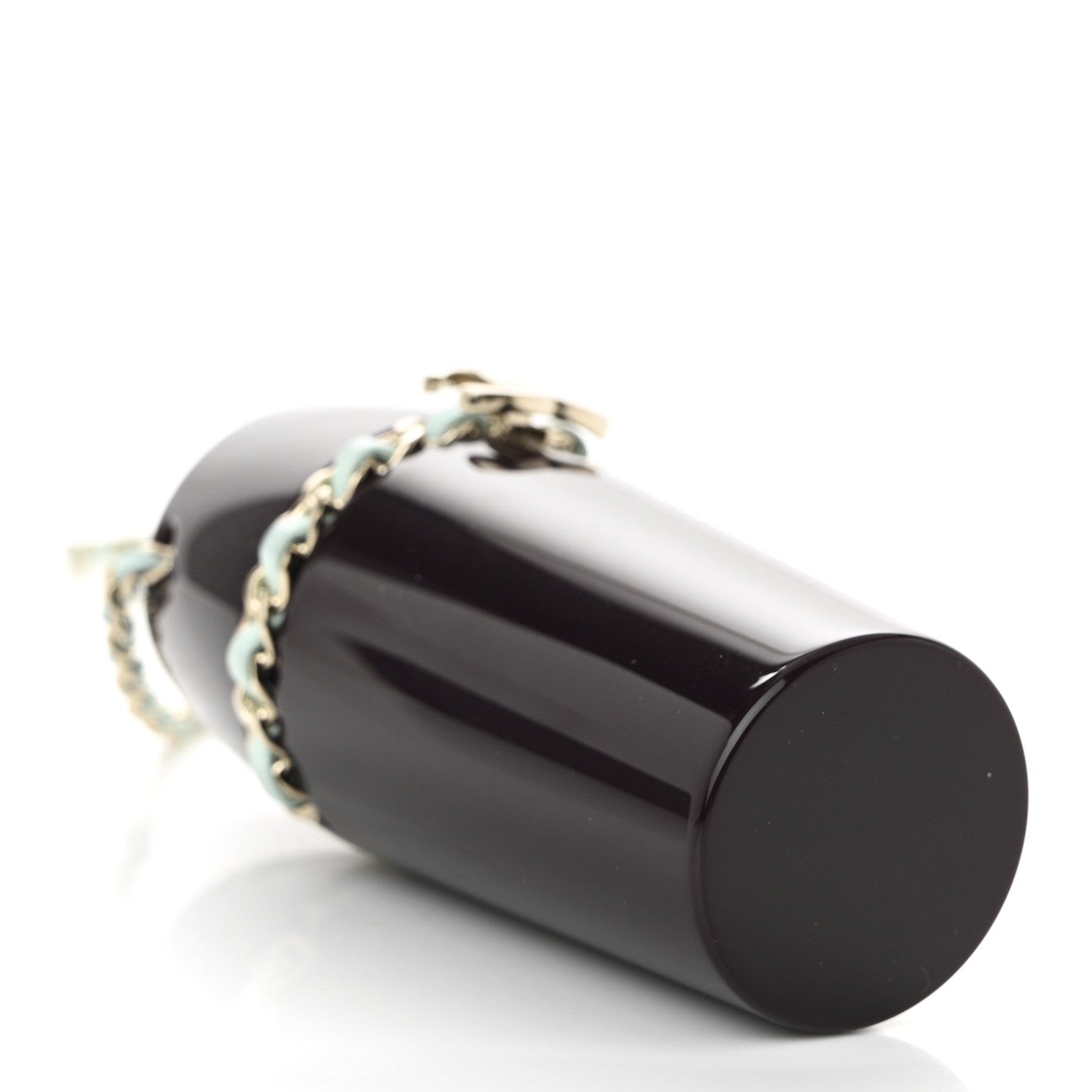 Chanel Lucite Lipstick Case On Chain Burgundy Blue 4 of 9