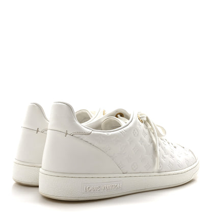 Louis Vuitton Calfskin Monogram Embossed Front Row Sneakers 40 White 5 of 10