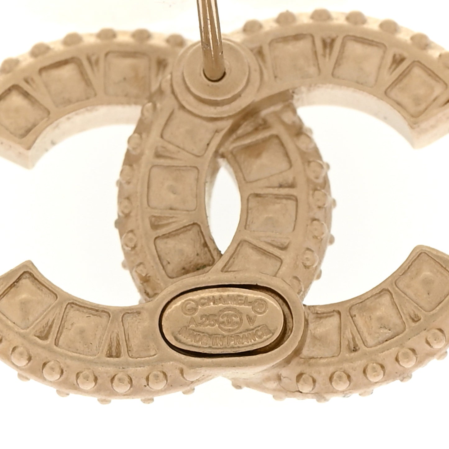 Crystal Timeless CC Earrings Light Gold