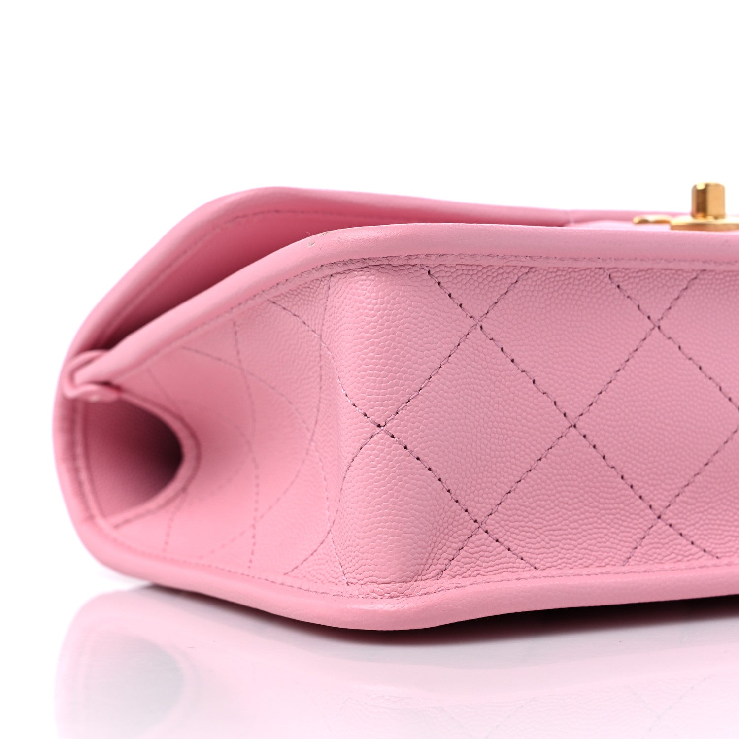 Chanel Caviar Quilted School Memory Small Top Handle Flap Pink 8 of 9