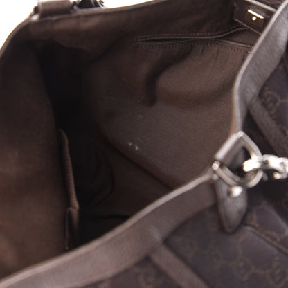 Gucci Monogram Medium Abbey Convertible Tote Dark Brown 7 of 11