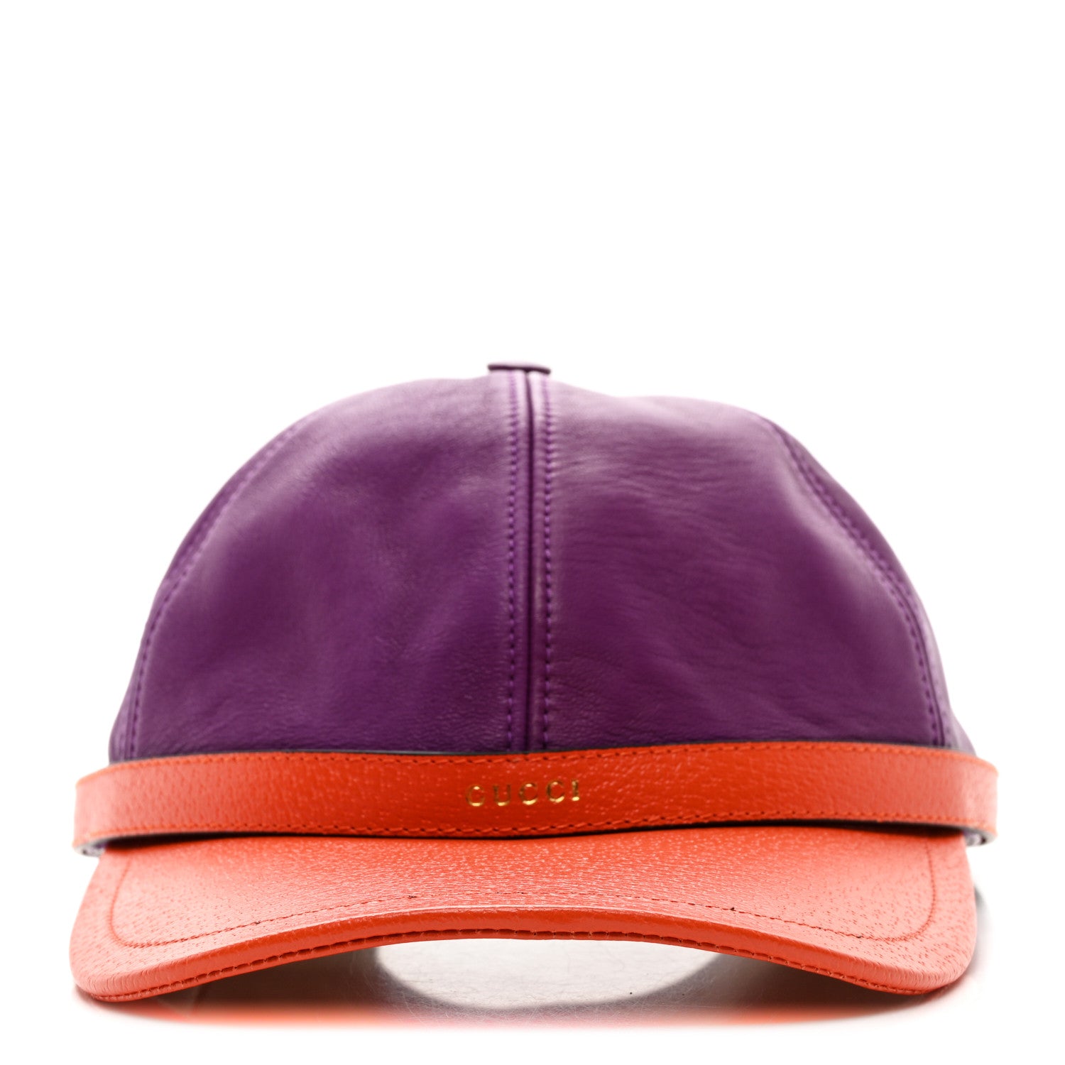 Gucci Lambskin Baseball Hat M Purple Orange 3 of 8