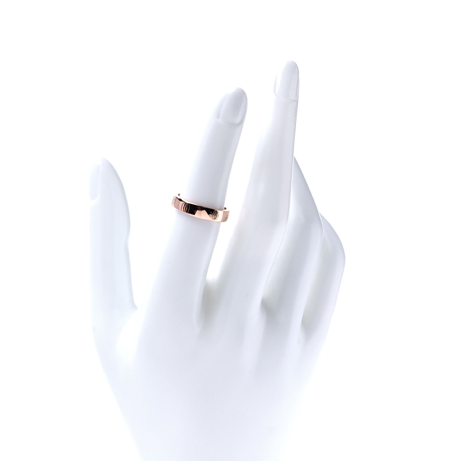 Cartier 18K Pink Gold 4mm Happy Birthday Band Ring 51 5.75 2 of 6