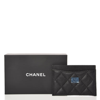 Chanel Calfskin Quilted Card Holder So Black 9 of 9