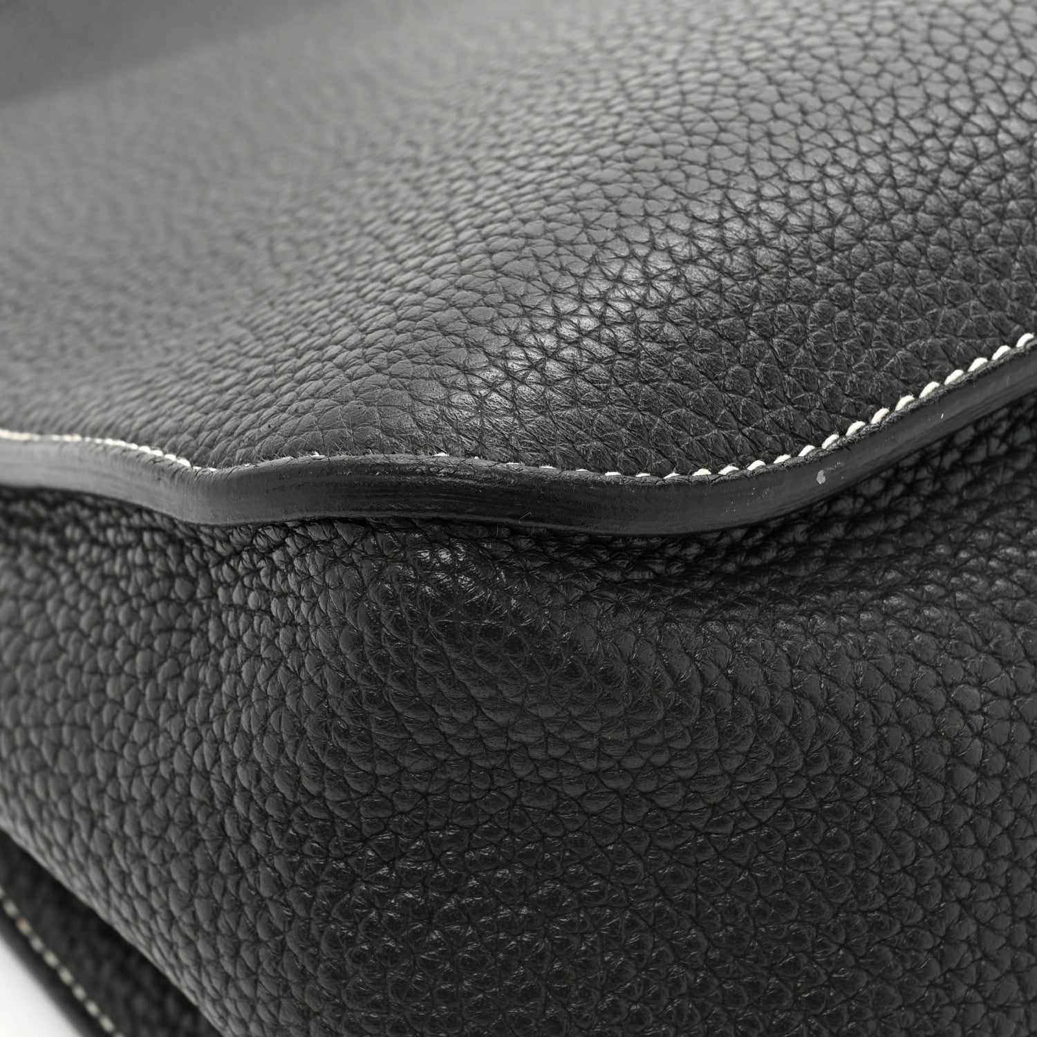 Hermes Taurillon Clemence Halzan 31 GM Black 12 of 13