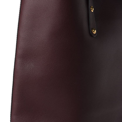 Burberry Calfskin Crest Embossed Large Tote Burgundy 9 of 10