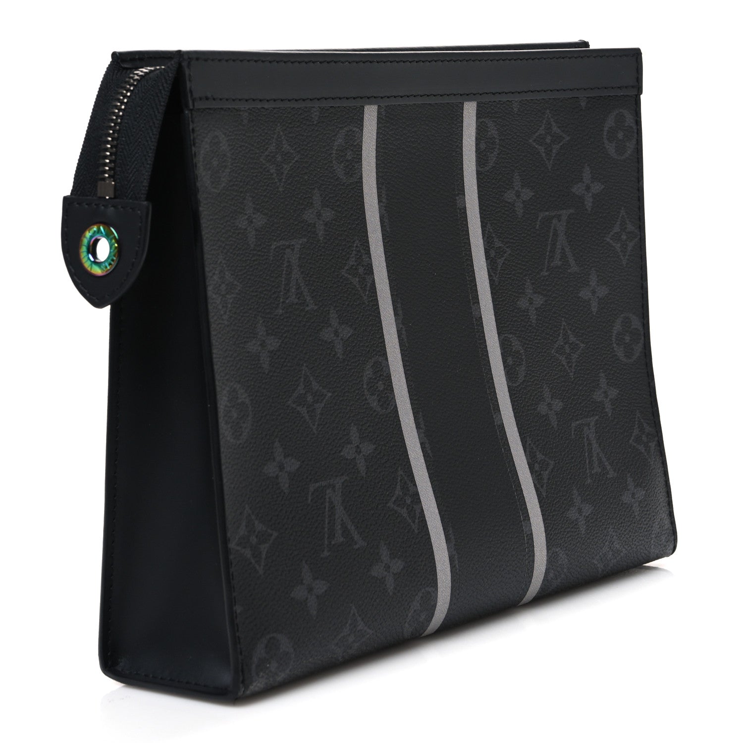 Louis Vuitton X FUJIWARA Monogram Eclipse Flash Pochette Voyage MM 3 of 7