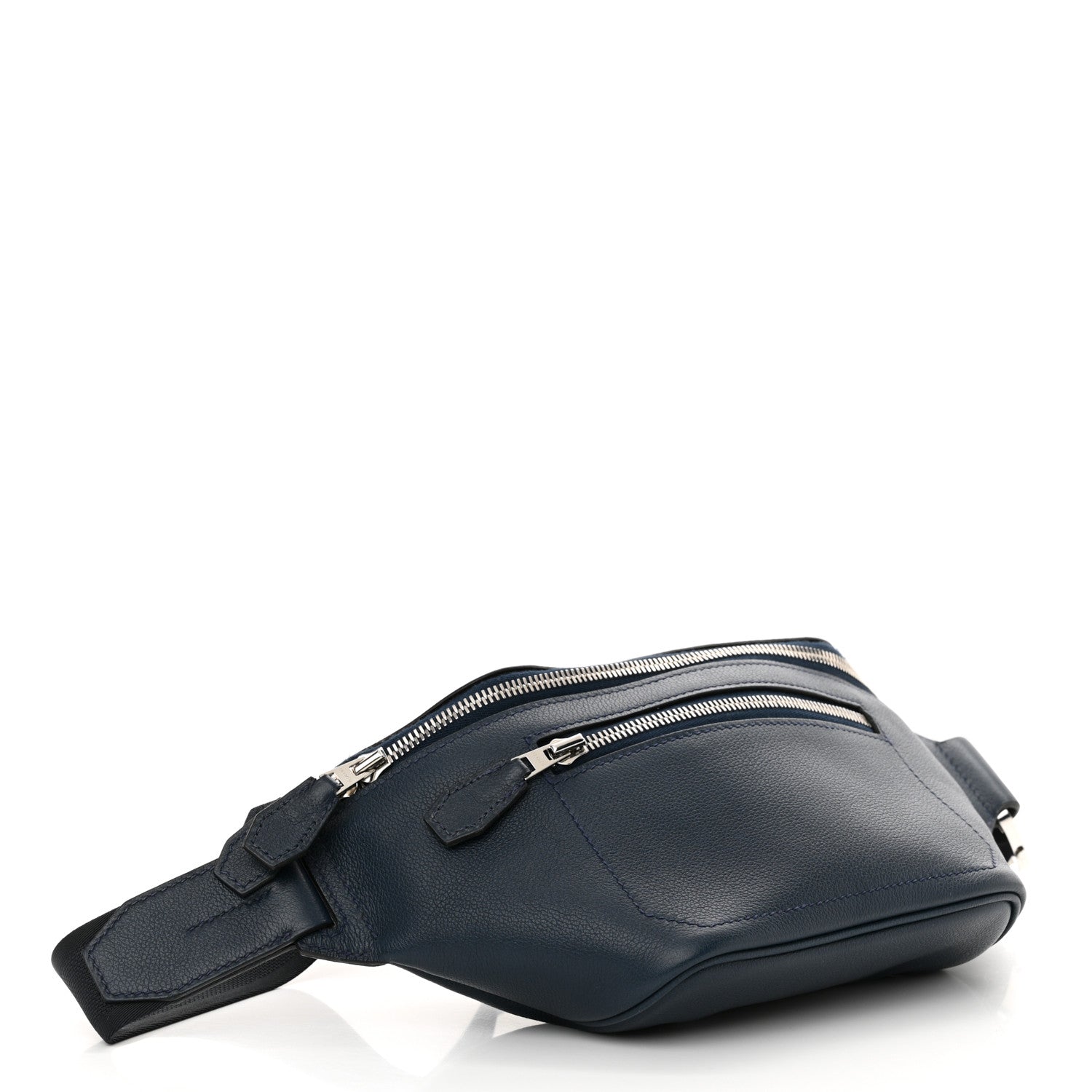 Hermes Taurillon Cristobal Cityslide Belt Bag PM Bleu De Prusse 4 of 10