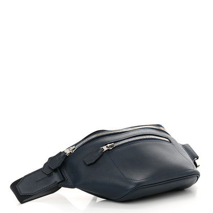 Hermes Taurillon Cristobal Cityslide Belt Bag PM Bleu De Prusse 4 of 10