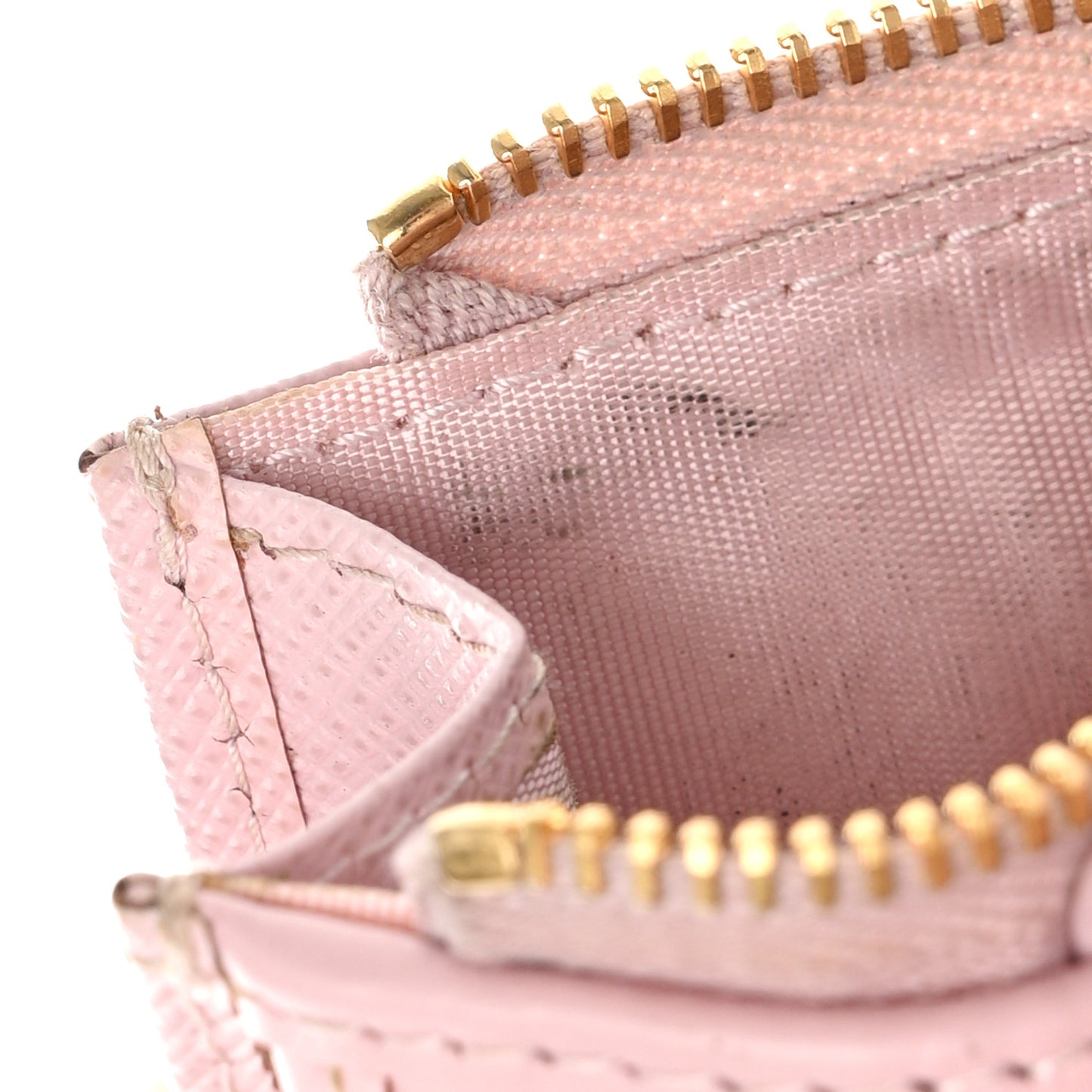 Saffiano Small Triangle Wallet Alabastro