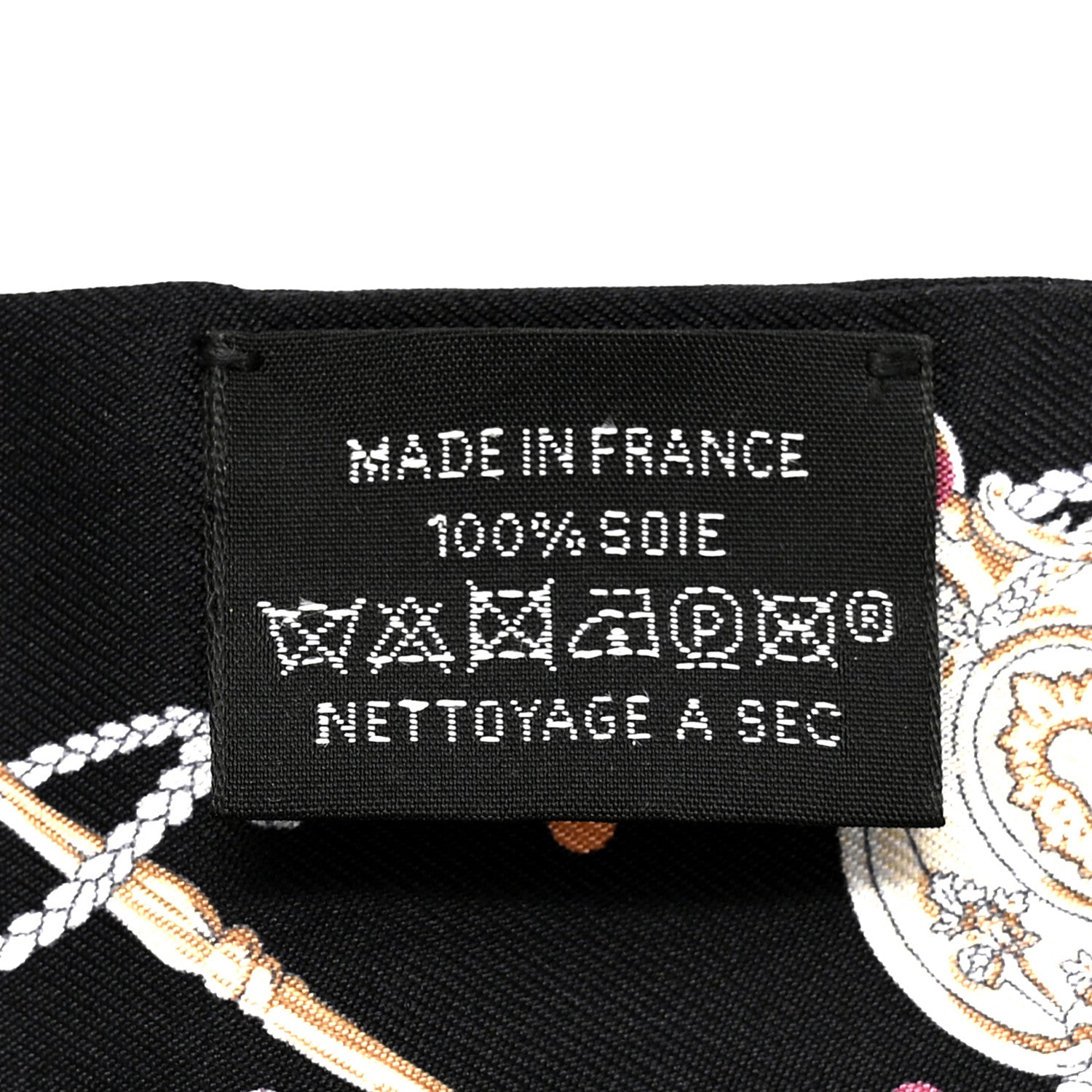 エルメス　ツイリー　LES CLES A POIS　黒 Hermes Silk Les Cles A Pois Twilly Black Beige Rose Multicolor