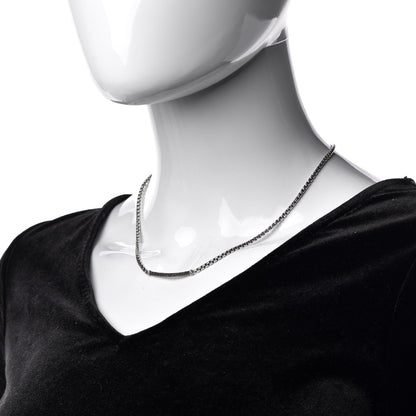 David Yurman Sterling Silver Black Diamond Petite Metro Necklace 2 of 6