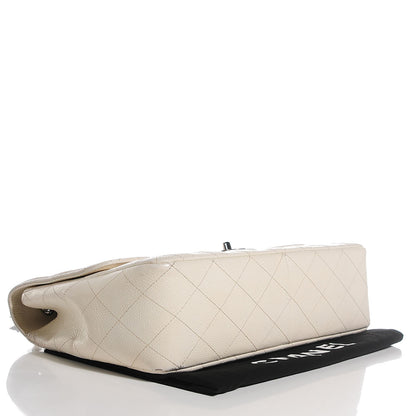Chanel Caviar Quilted Jumbo Single Flap White 4 of 8