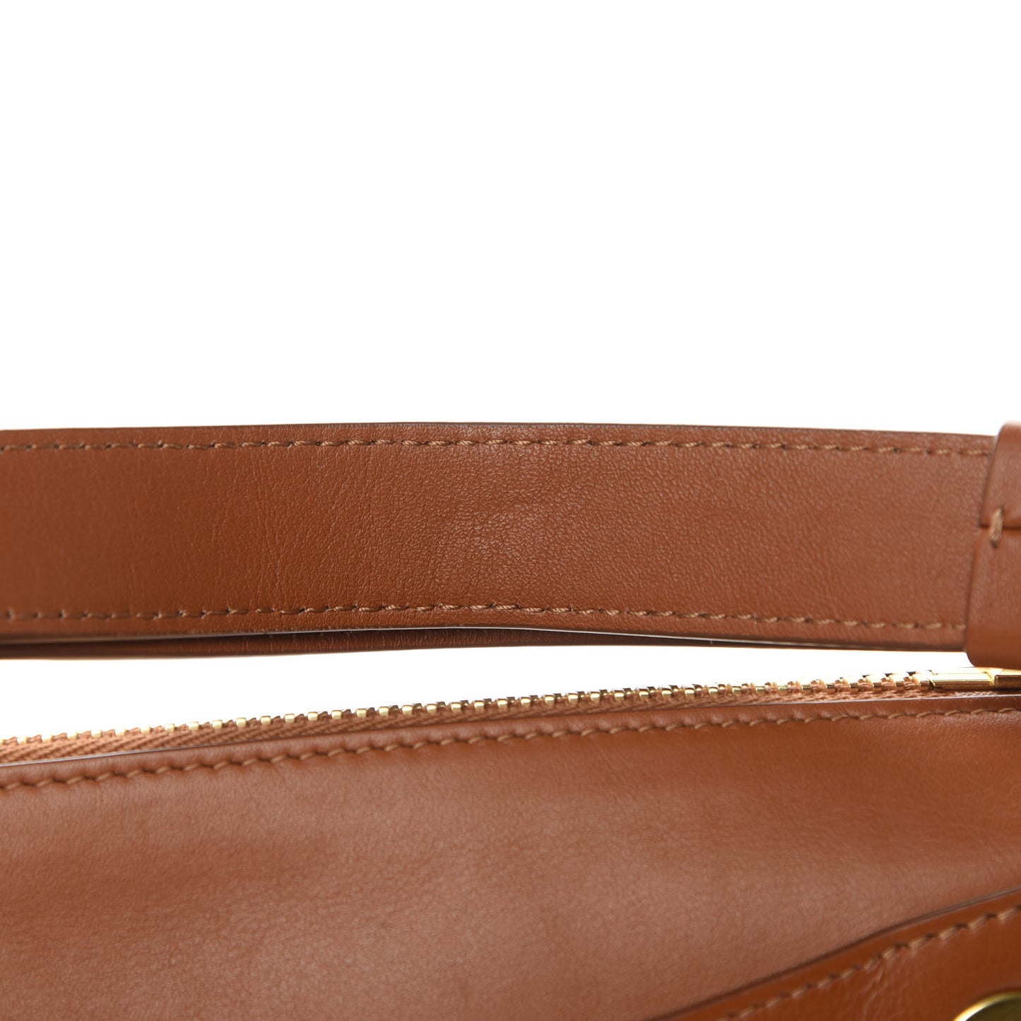 Calfskin Suede Small Roy Bag Caramel