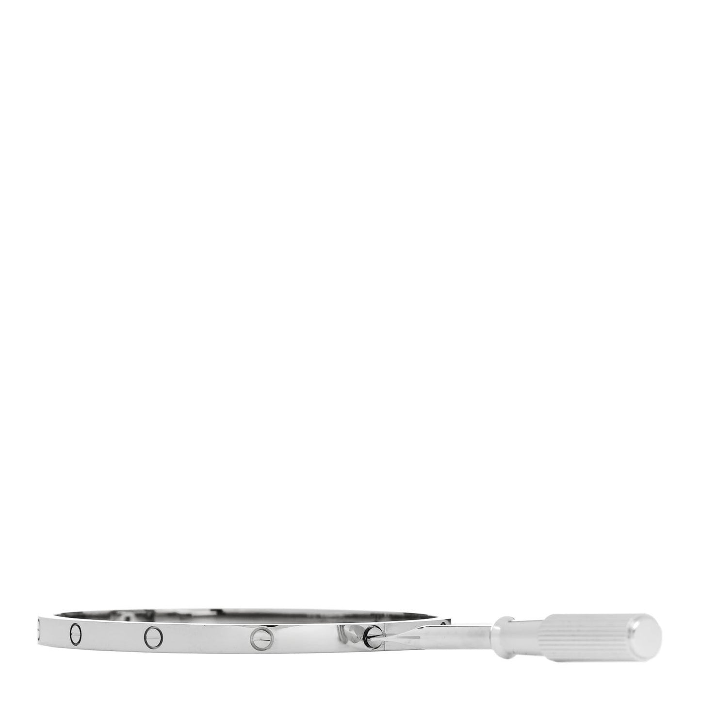 18K White Gold Small LOVE Bracelet 17