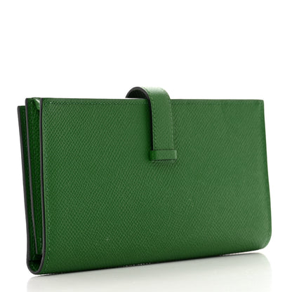Hermes Epsom Bearn Gusset Wallet Vert Bengale 3 of 7
