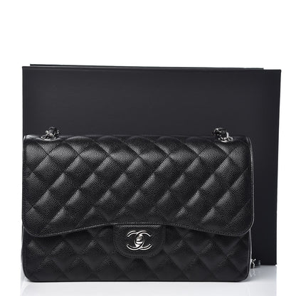 Chanel Caviar Quilted Jumbo Double Flap Black 9 of 9