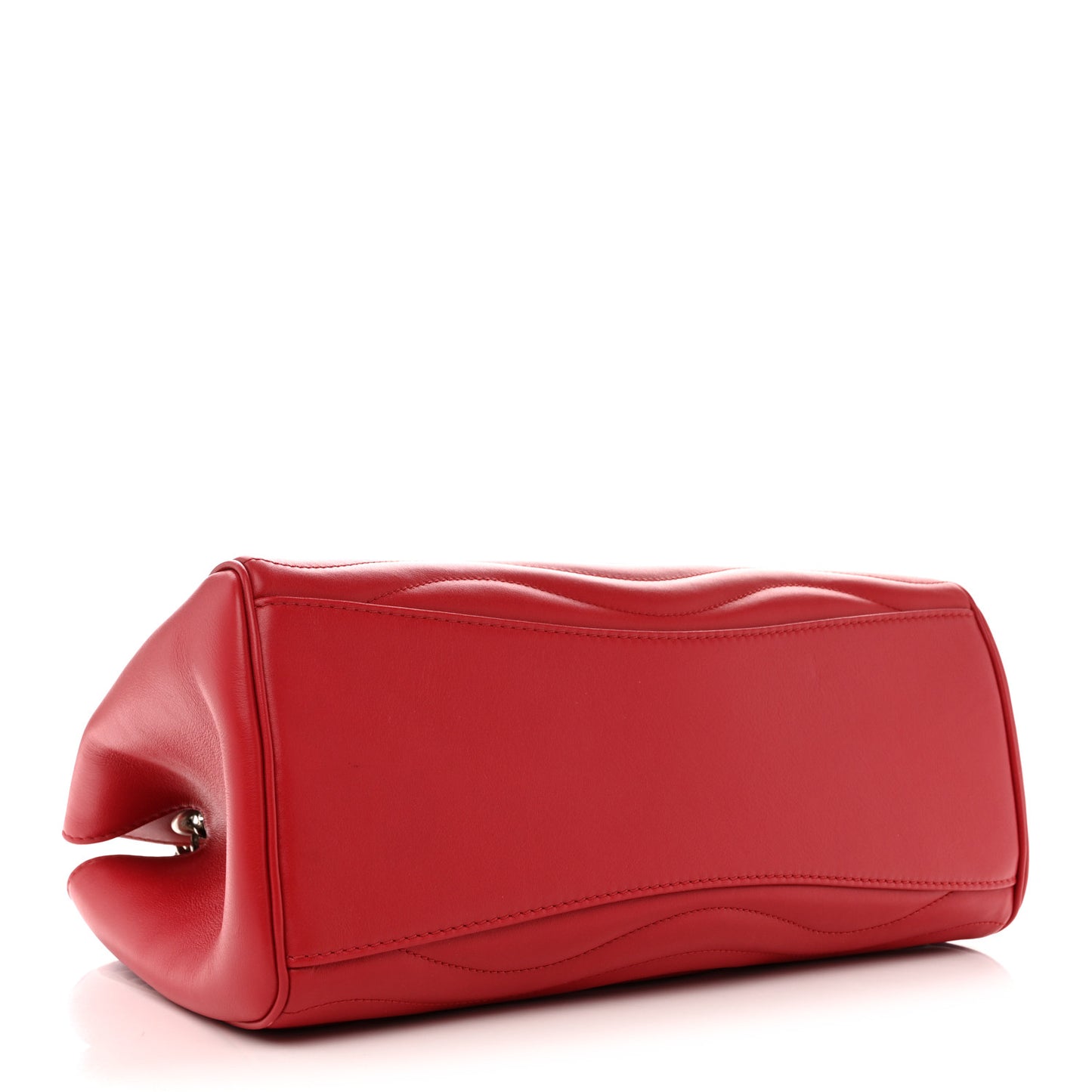 Calfskin New Wave Chain Tote Ecarlate