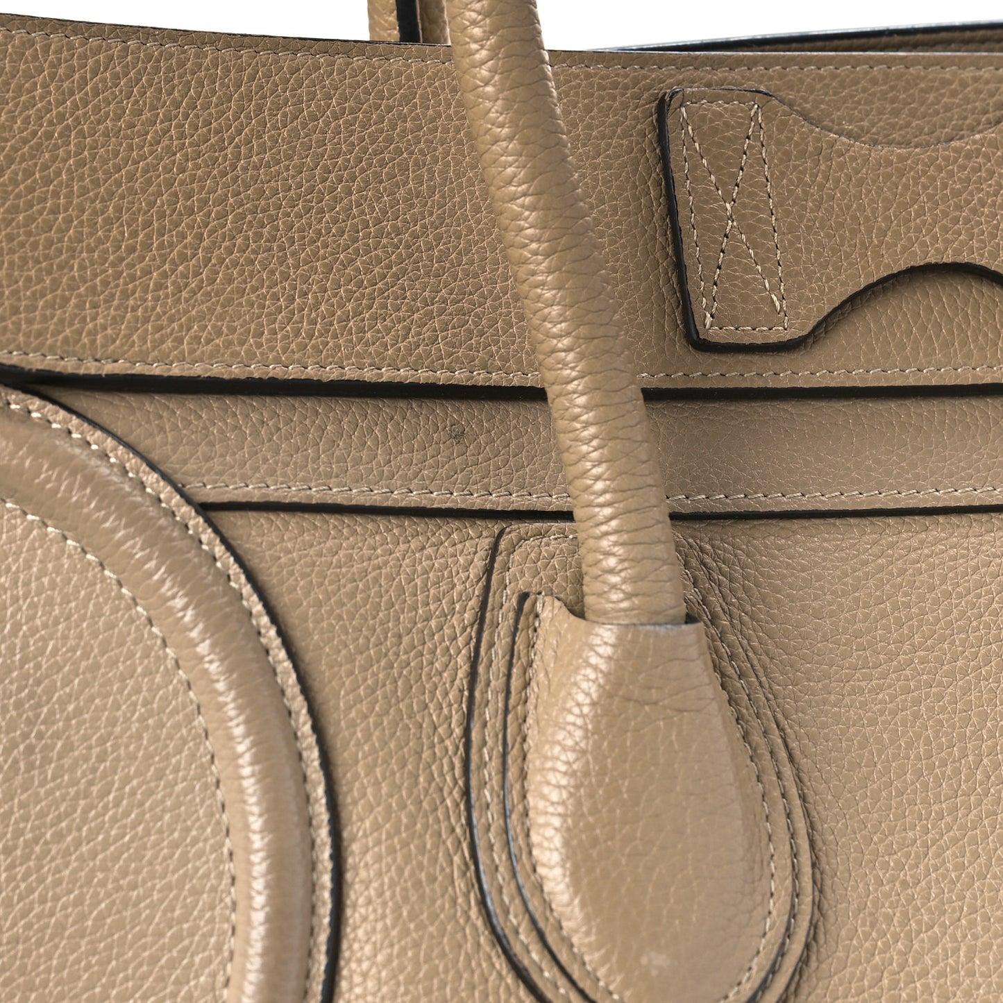 Drummed Calfskin Mini Luggage Dune