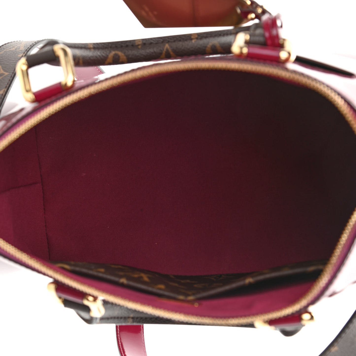 Patent Calfskin Miroir Tote Magenta