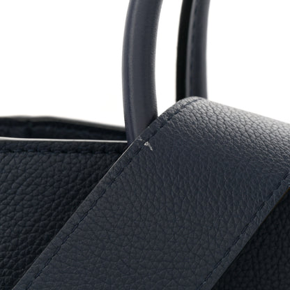Louis Vuitton Calfskin Mahina Braided On My Side MM Navy Blue 10 of 10