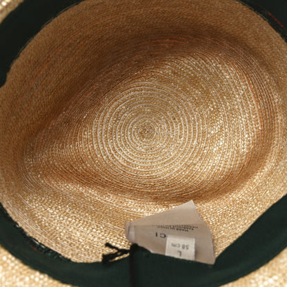 Gucci Abaca Straw Web Fedora Hat L 7 of 9