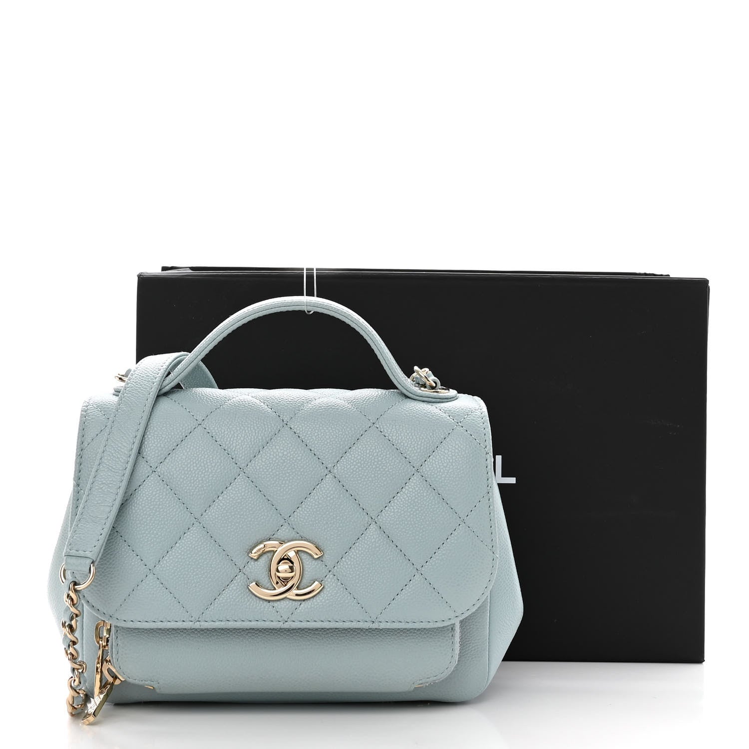 Chanel Caviar Quilted Small Business Affinity Flap Blue 12 of 12
