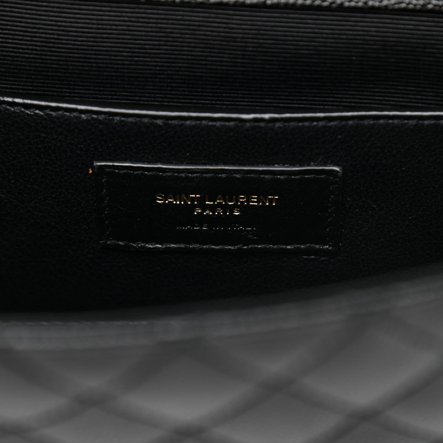 Saint Laurent Grain De Poudre Textured Mixed Matelasse Triquilt Small Monogram Satchel Black 6 of 9