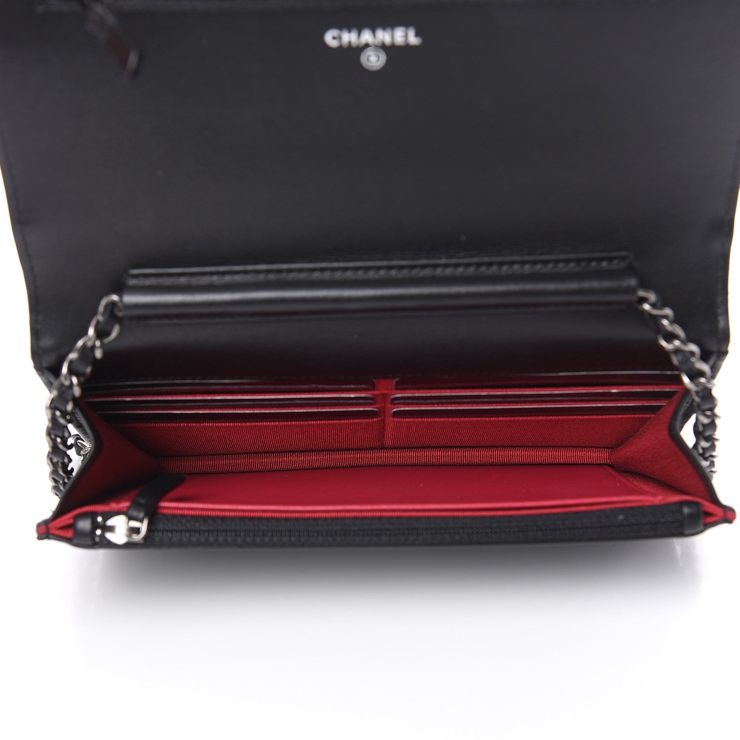 Chanel Aged Calfskin Quilted Gabrielle Wallet On Chain WOC Beige Black 5 of 13