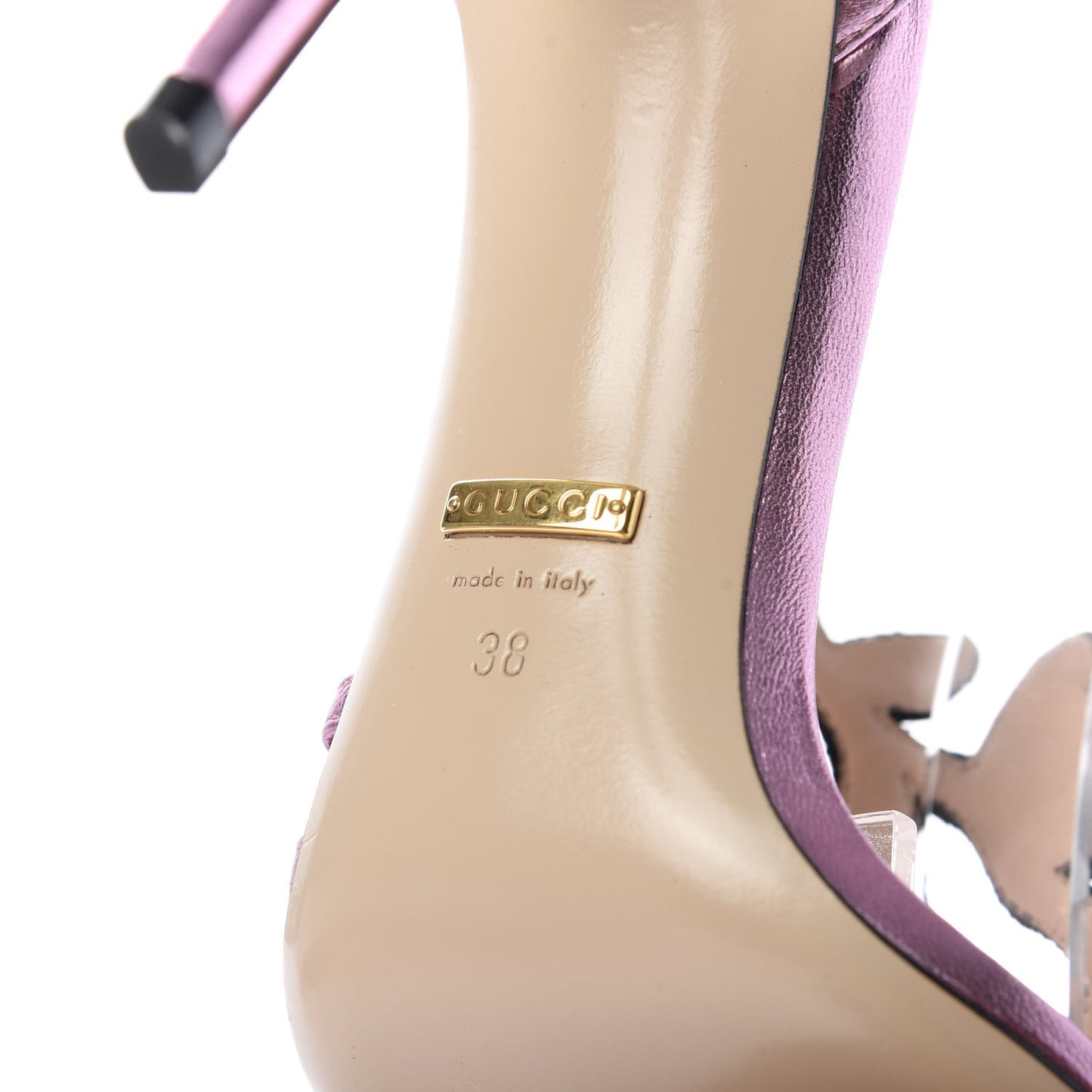 Metallic Nappa Ophelia High Heel Sandals 38 Rosa