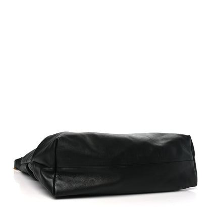 Jimmy Choo Soft Calfskin Medium Diamond Hobo Black 4 of 9