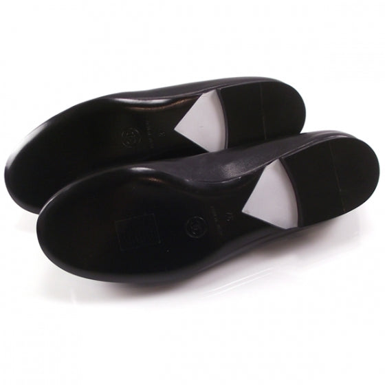 Leather Loafers Black / White