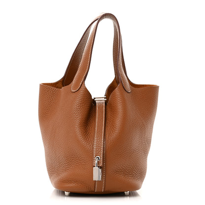 Hermes Taurillon Clemence Picotin Lock 18 PM Gold 1 of 13