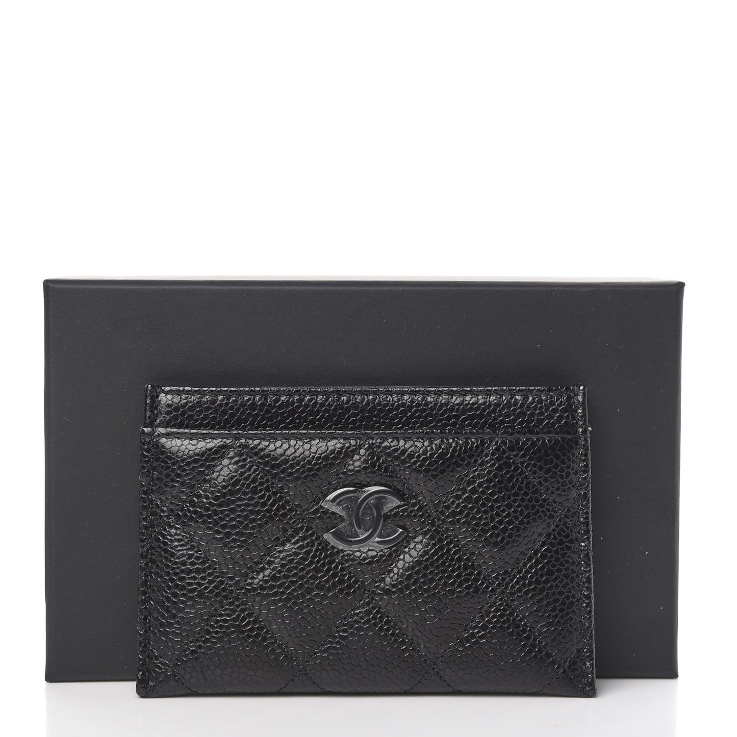 Caviar Quilted Incognito Card Holder Black