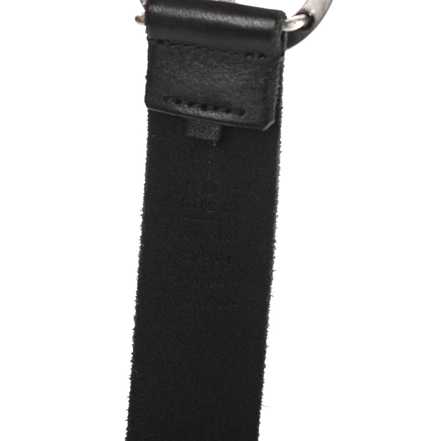 Gucci Cuoio Toscano Nickel Double G 30mm Belt 75 30 Black 5 of 5