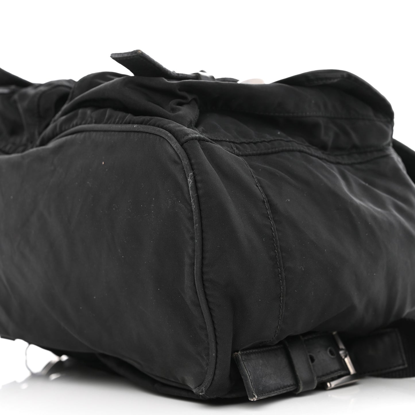 Tessuto Nylon Calfskin Medium Backpack Black