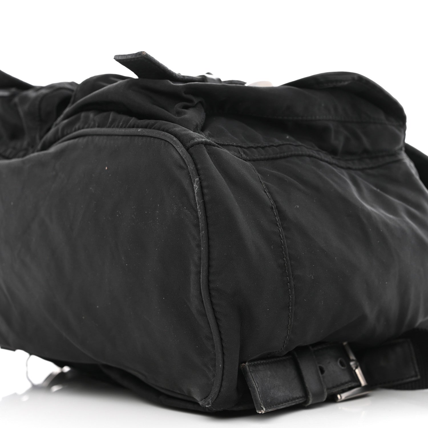 Prada Tessuto Nylon Calfskin Medium Backpack Black 10 of 14