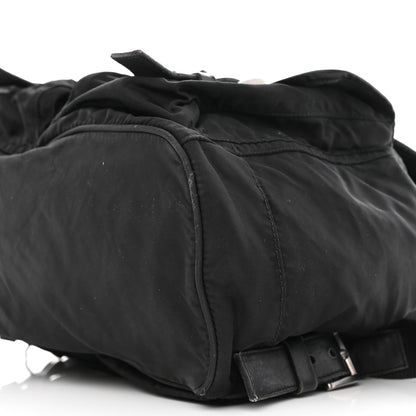Prada Tessuto Nylon Calfskin Medium Backpack Black 10 of 14