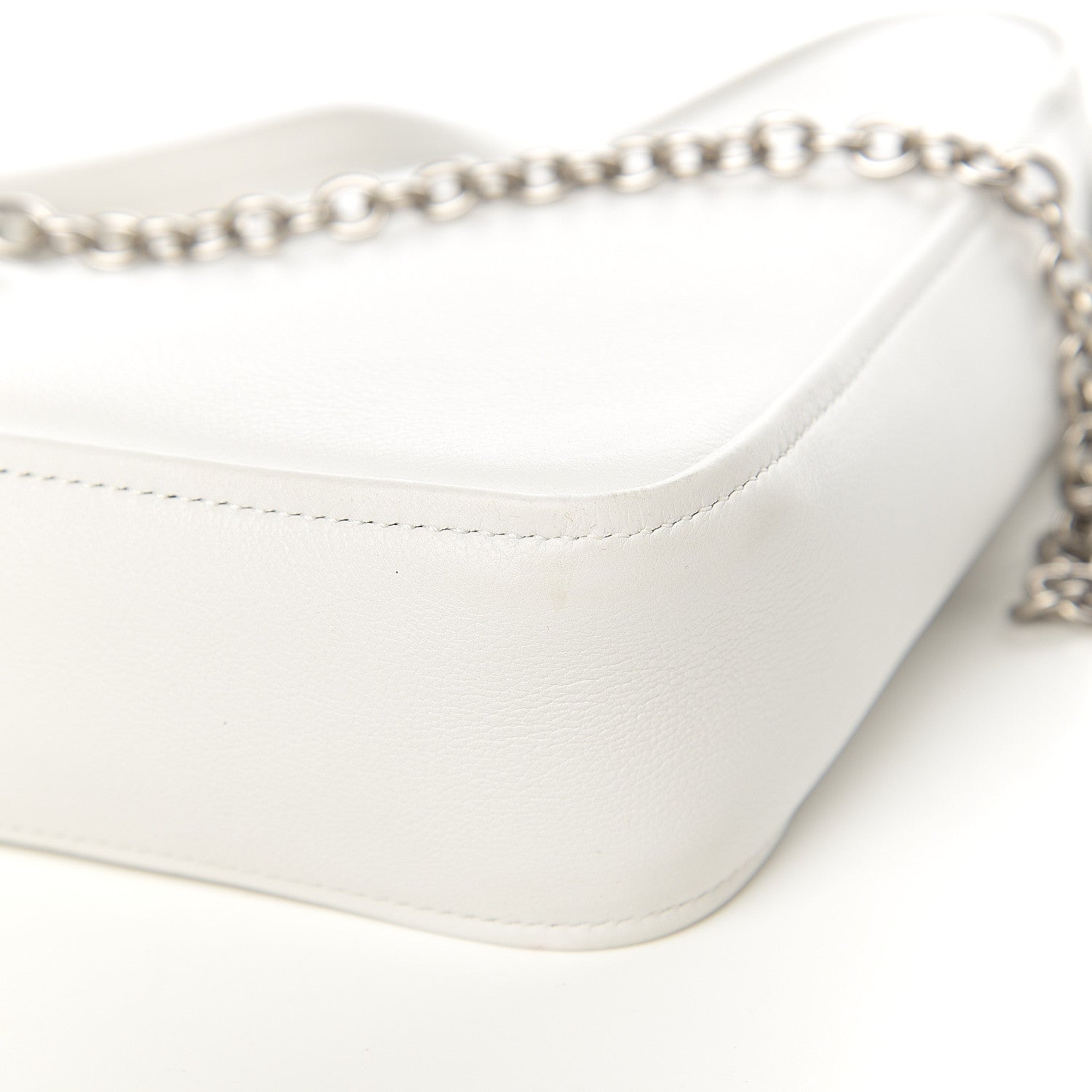Balenciaga Calfskin XS Triangle Chain Duffle White 7 of 8
