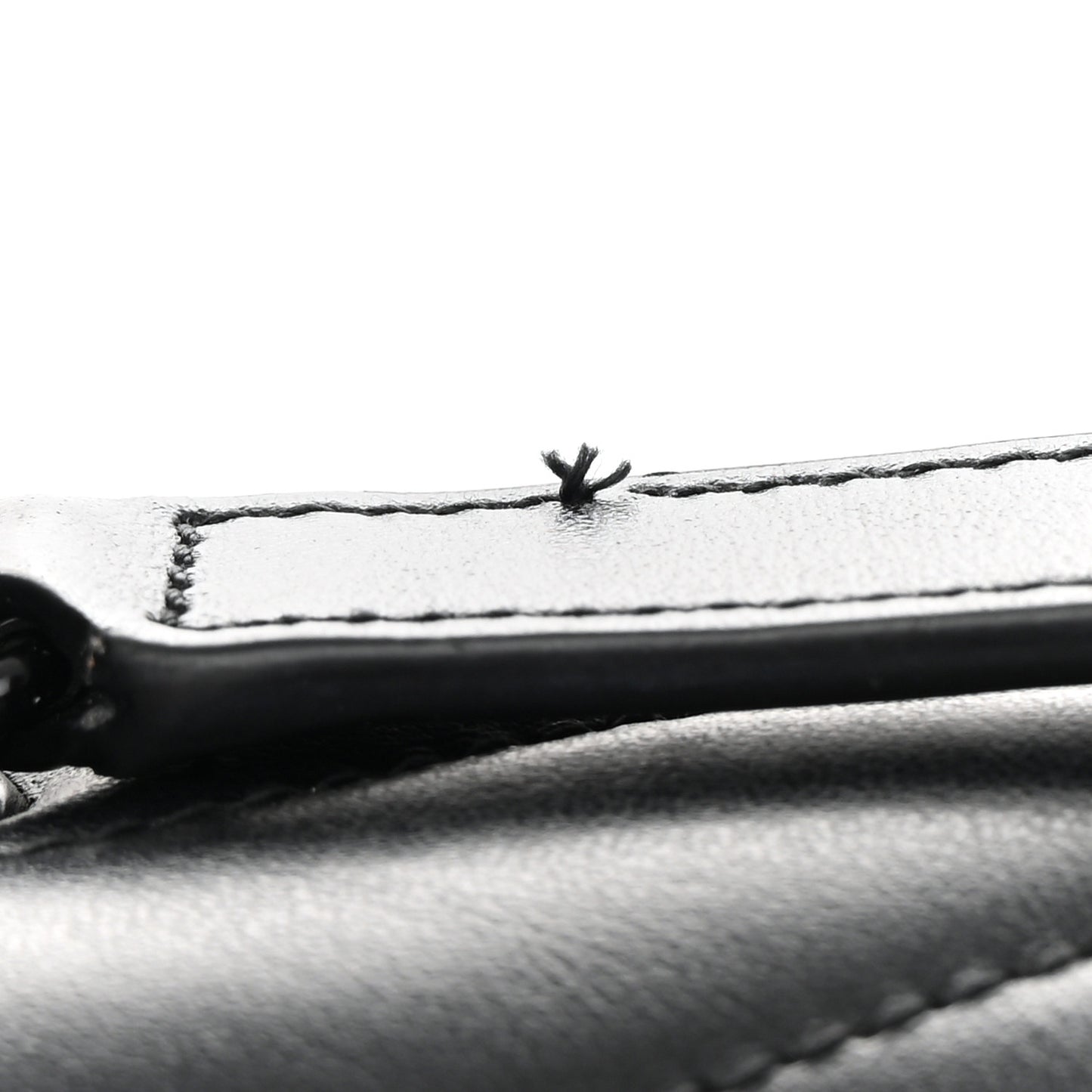 Calfskin Y Quilted Monogram Small Loulou Chain Satchel Black