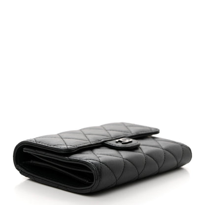 Chanel Lambskin Quilted Medium Flap Wallet So Black 4 of 9