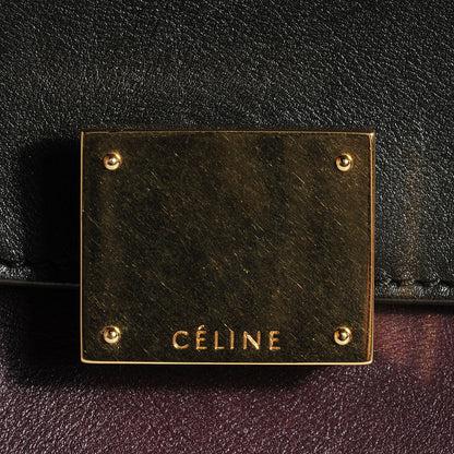Celine Calfskin Suede Medium Trapeze Grey 6 of 10