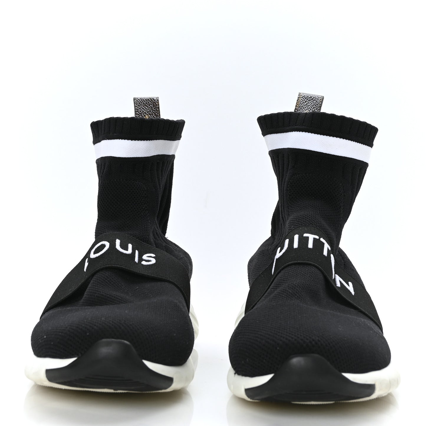 Monogram Stretch Fabric Aftergame Sneaker Boots 40 Black