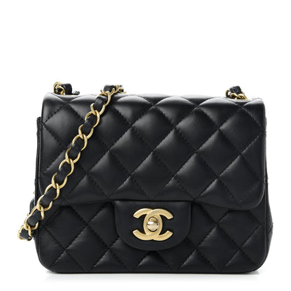 Chanel Lambskin Quilted Mini Square Flap Black 1 of 11