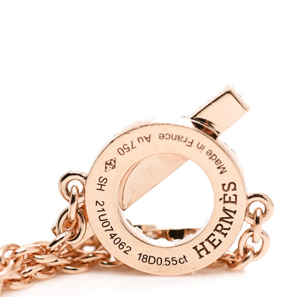 Hermes 18K Rose Gold Diamond Finesse Bracelet SH 3 of 4